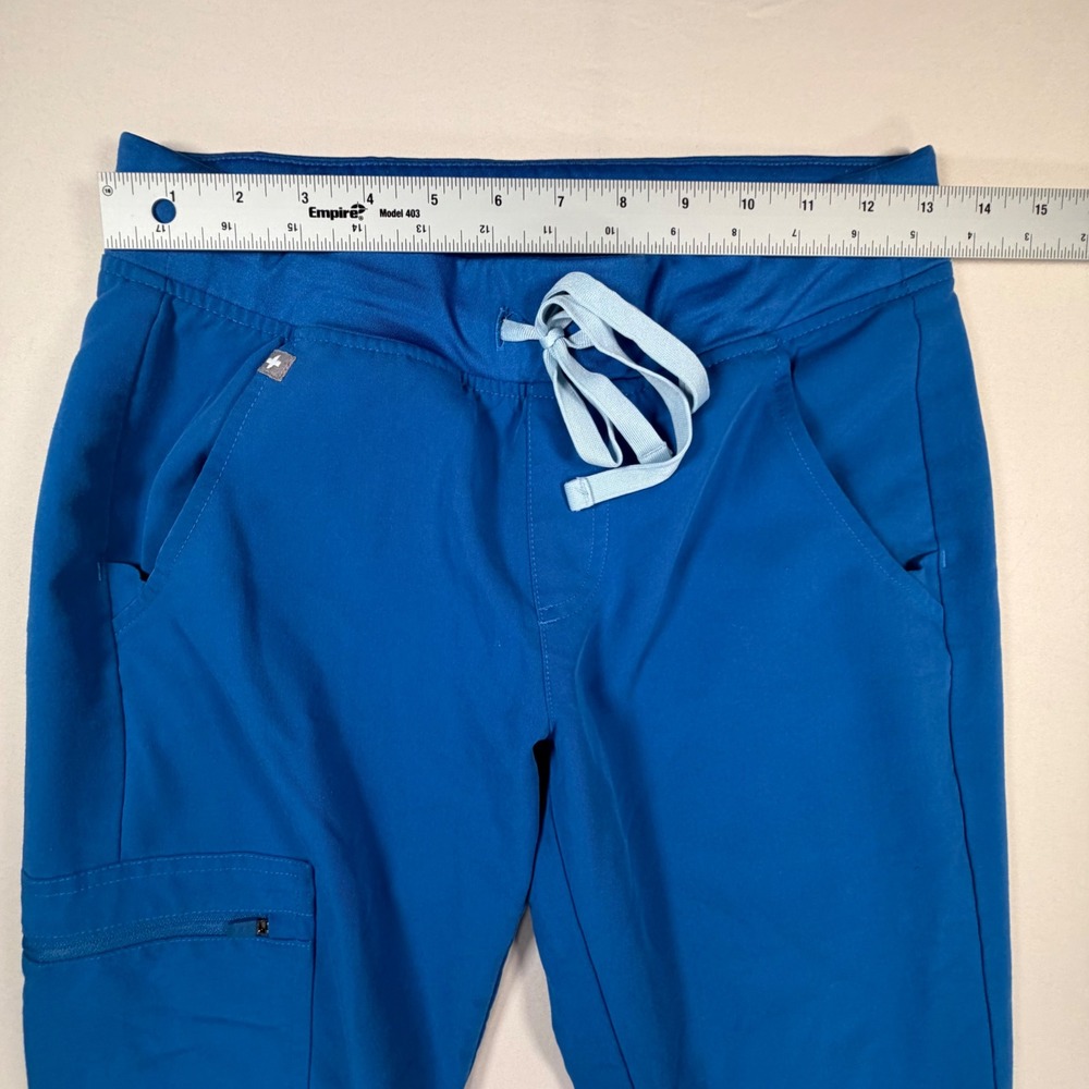 FIGS Women XS Royal Blue Scrub Set V-Neck Top & Jogger Pants Technical 0476 - Picture 10 of 12